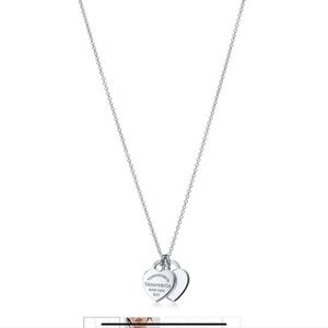 Tiffany & Co. Double Heart Tag Pendant (Silver, Mini)